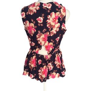 Blue and pink anthro top